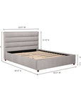 Takio - Queen Bed - Light Gray