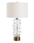 Aura - Clear Glass Table Lamp - White
