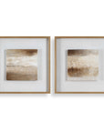Between Lines - Abstract Painting (Set of 2) - Brown / White