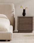 Round Off - Tall Nightstand - Walnut
