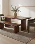 Lila - Large Dining Bench - Brown
