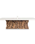 Stonewood - Indoor-Outdoor Ping-Pong Dining Table - White / Woodtone
