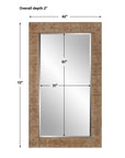 Ranahan - Rustic Farmhouse Mirror - Light Brown