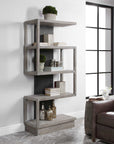 Nicasia - Modern Etagere - Pearl Silver