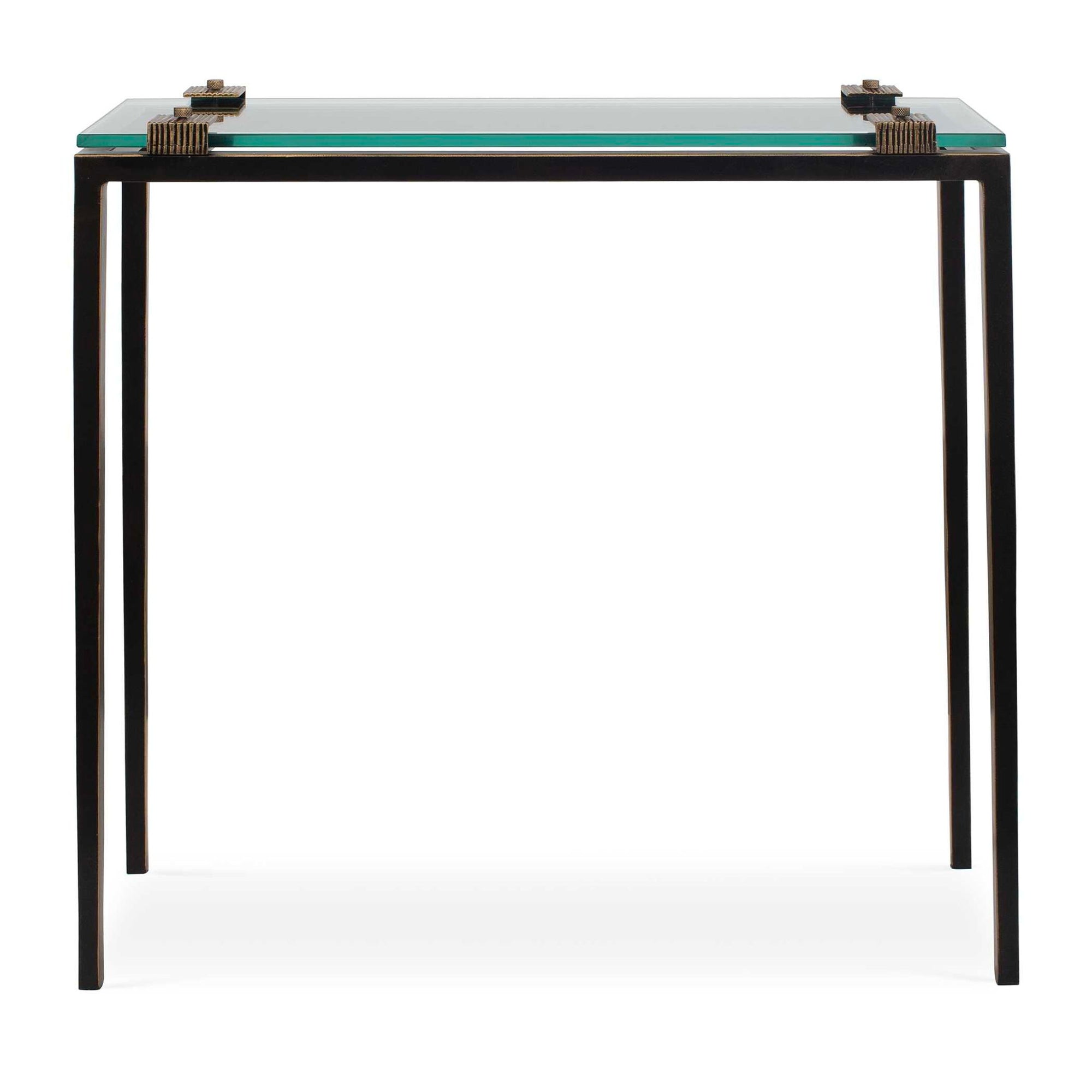 Averona - Glass Top Accent Table - Bronze