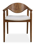 Augusta - Burl Dining Chair - Brown,White