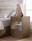 Sonnet - Two-Drawer Nightstand - Dark Gray / Light Brown
