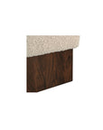 Serge - Ottoman Faux Shearling - Cream / White / Dark Brown