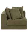 Davie - Corner Chair - Olive Green