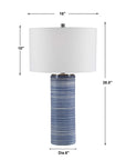 Montauk - Striped Table Lamp - Blue