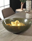Veridian Shimmer - Earthy Glass Bowl - Green