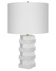 Ascent - White Geometric Table Lamp