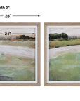 Vivid Vista - Framed Prints (Set of 2) - Green