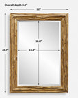 Overlap - Teak Wood Mirror - Light Brown