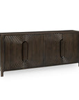 Colson - Mango Wood 4 Door Cabinet - Dark Brown