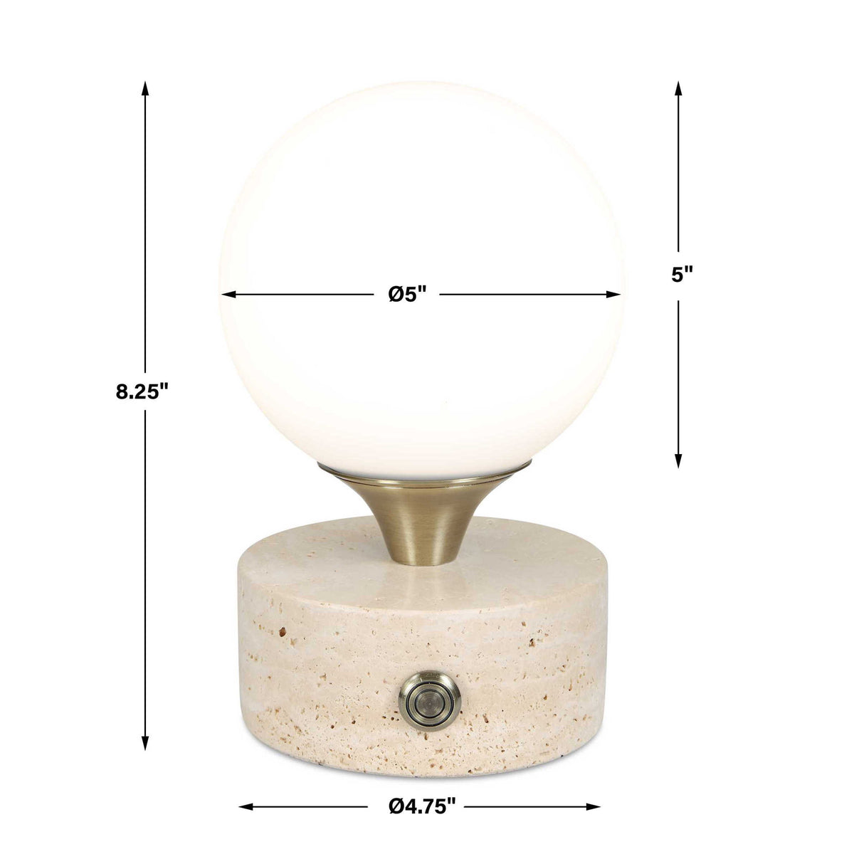 Abril - Rechargeable LED Accent Lamp - Brass,Gold