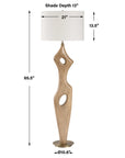 Almyra - Solid Wood Floor Lamp - Light Brown