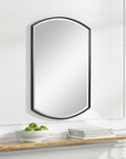 Shield - Shaped Iron Mirror - Black