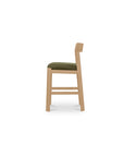 Oli - Counter Stool - Dark Green / Light Brown
