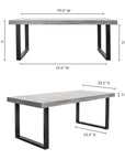Jedrik - Large Outdoor Dining Table - Cement