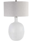 Whiteout - Mottled Glass Table Lamp - White