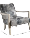 Watercolor - Chenille Accent Chair - Gray