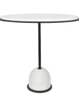Morro - Marble Side Table - White / Black