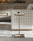 Gamora - Marble Drink Table - Gold / Green