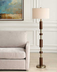 Stacked - Wooden Floor Lamp - Dark Brown