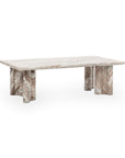 Bowman - Marble Rectangular Coffee Table - Rusty Gray