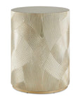 Cassandra - Drum Accent Table - Gold