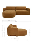 Emmy - Sectional Left - Ginger / Brown