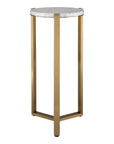 Pietra - Carrara Marble Drink Table - Bronze