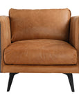 Messina - Leather Arm Chair - Cognac