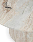 Amberly - Marble Round Coffee Table - Rusty Gray