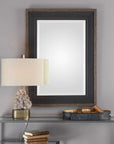 Staveley - Rustic Mirror - Black