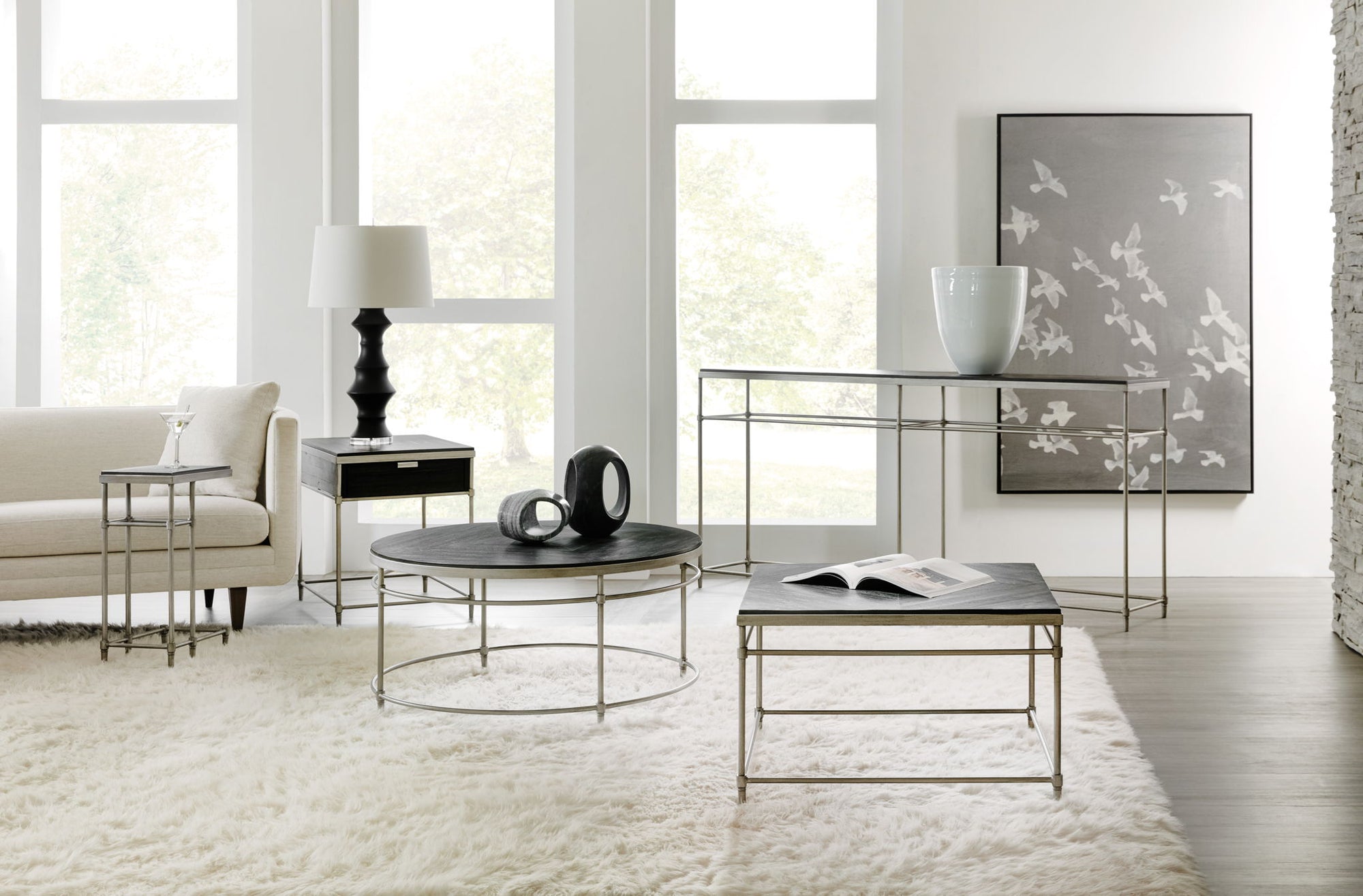 Commerce And Market - Saint Armand Rectangular End Table