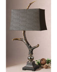 Stag Horn - Dark Shade Table Lamp - Dark Brown