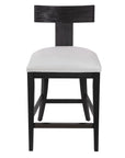 Idris - Modern Wood Counter Stool - Black & White