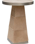 Melange - Vaquero Spot Table - Light Brown / Beige / Silver