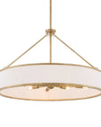 Algiers - 8 Light Drum Pendant - Gold / White