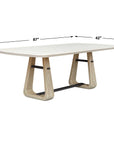 Circa - Concrete Outdoor Dining Table - White / Woodtone