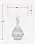 Potter - Table Lamp - Striped Ivory Blue