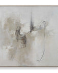 Still Crossing - Abstract Painting - Black / Brown / Gray / White