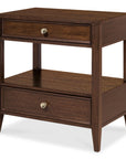Archives - Two-Drawer Nightstand - Dark Brown