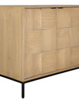 Lorenzo - Geometric 2 Door Cabinet - Light Brown