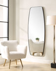 Caspian - Curved Black Dressing Mirror