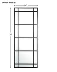 Atticus - Large Rectangular Mirror - Black