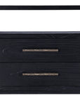 Linville Falls - Shou Sugi Ban 2-Drawer Nightstand - Black