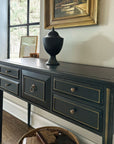 Charleston - Five-Drawer Console Table - Dark Green